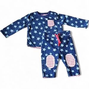 Baby Boden Star Print 2 Piece Lounge Set Size 3–6M